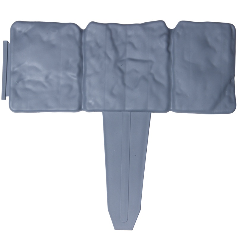 Bộ 12 Hàng Rào Nhựa Màu Xám Hiệu Ứng Đá Cuội Trang Trí Sân Vườn