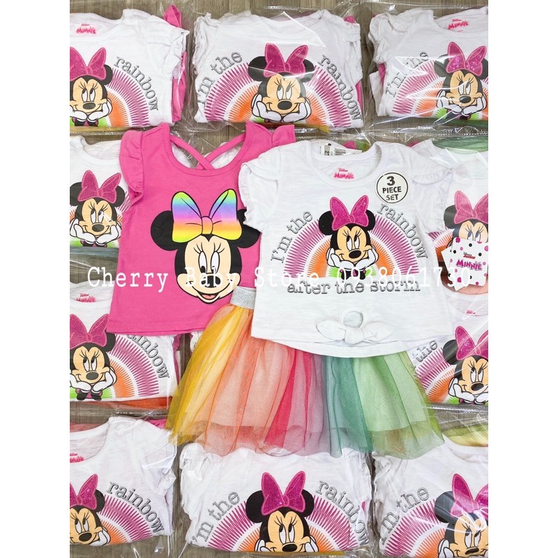 Set 3 áo và chân váy minnie Disney