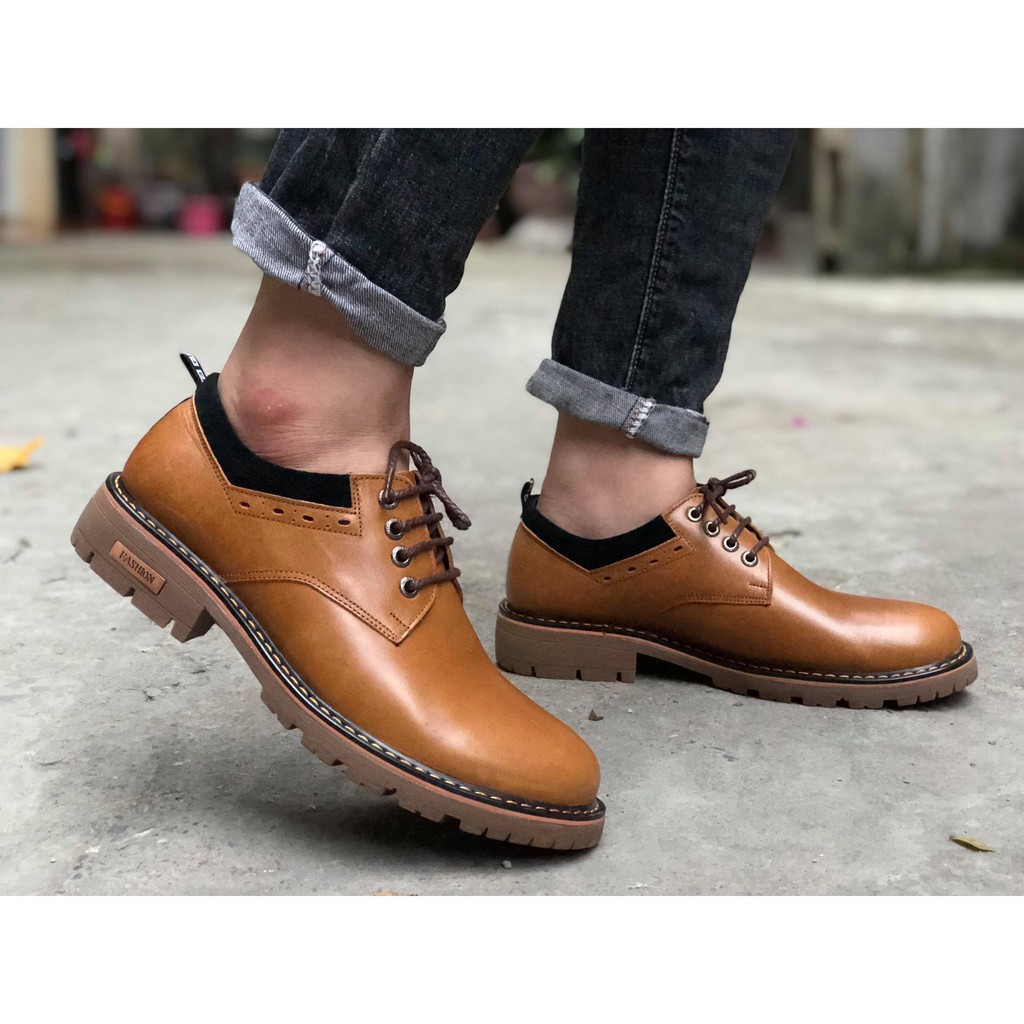 FREE SHIP G2 -1858 Giày Da Nam Cao Cấp Siêu Đốc