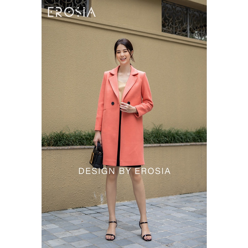 Măng Tô Dạ Ép Màu Cam 2 Khuy EROSIA | BigBuy360 - bigbuy360.vn