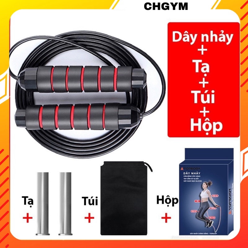 Dây nhảy thể dục,dây nhảy thể lực đàn hồi 2.9m,dây nhảy lõi thép hỗ trợ luyện tập thể dục thể thao tiện lợi tại nhà