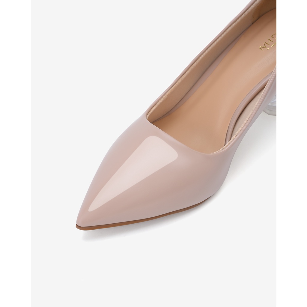 Giày cao gót nữ Đông Hải mũi nhọn kết hợp gót trụ pha lê sang trọng vững chắc cao 7cm  - G81K5