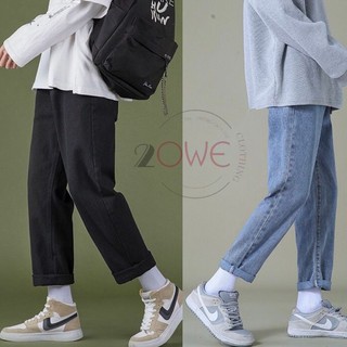 Quần Baggy jean nam - quan jeans unisex ống suông rộng hot hit 2021