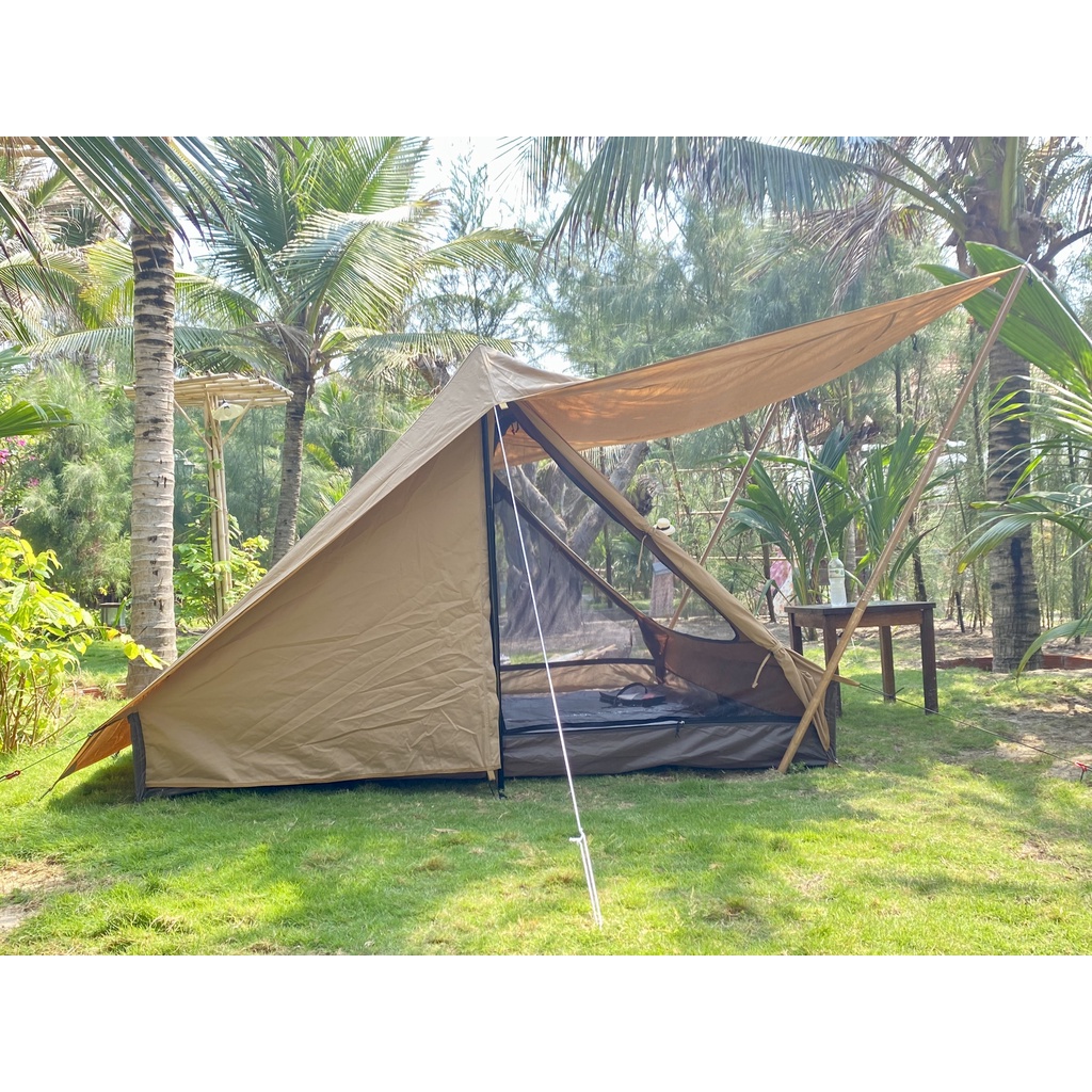 Lều cắm trại Glamping Vintage Home 4P - Vải TC cao cấp