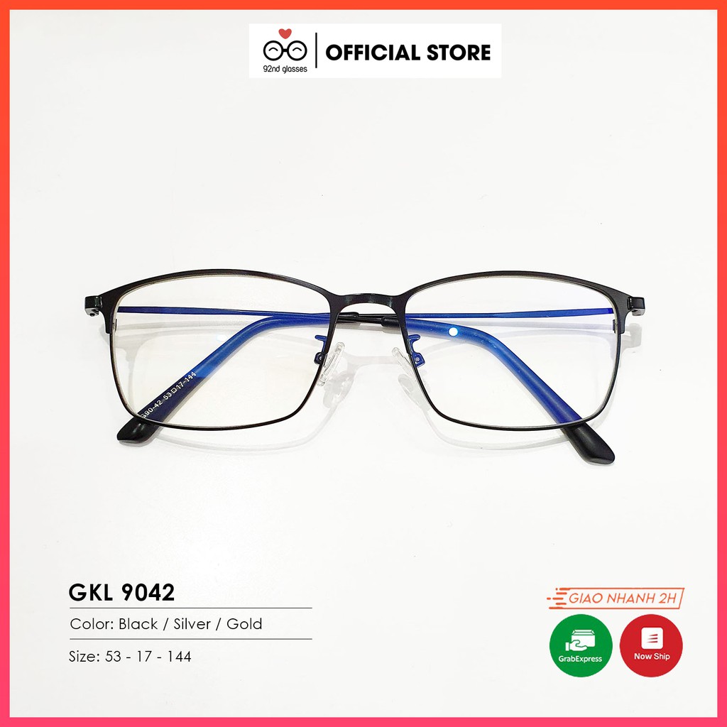 Gọng Kính Cận Unisex Kim Loại 9042 - Lắp Mắt Cận Theo Yêu Cầu