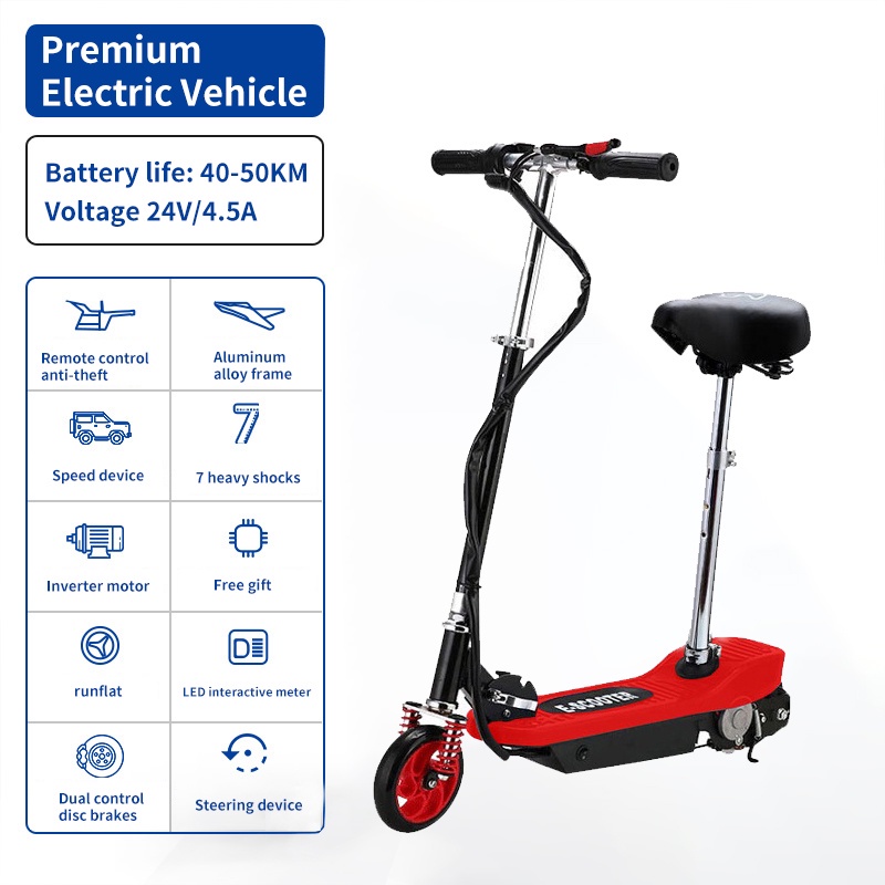 Lô hàng 24 giờ✨ mini xe đạp điện e scooter Aldult đứa trẻ rẻ Xe điện cân bằng người lớn