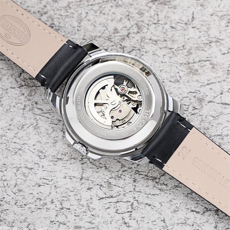 Đồng hồ nam dây da, đồng hồ đeo tay nam chạy tự động FOSSIL máy cơ, Full box, cao cấp, kiểu dáng thời trang
