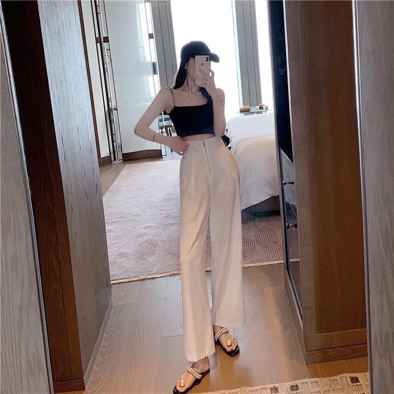 [ Mã FAMAYWA giảm 10K đơn 50K] [Ảnh Thật+Video Quần Culottes Ống Rộng Khoá Giữa 2 Màu, Quần Ống Suông Cạp Cao Cá Tính | BigBuy360 - bigbuy360.vn