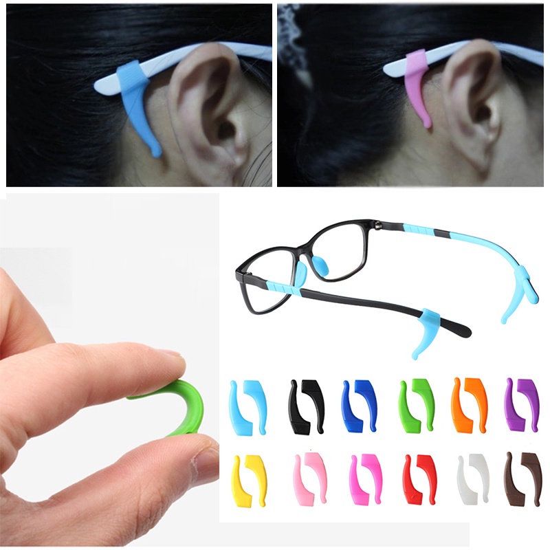Móc Chống Trượt Mắt Kính Bằng Silicon Đeo Tai Cho Trẻ Em Và Người Lớn