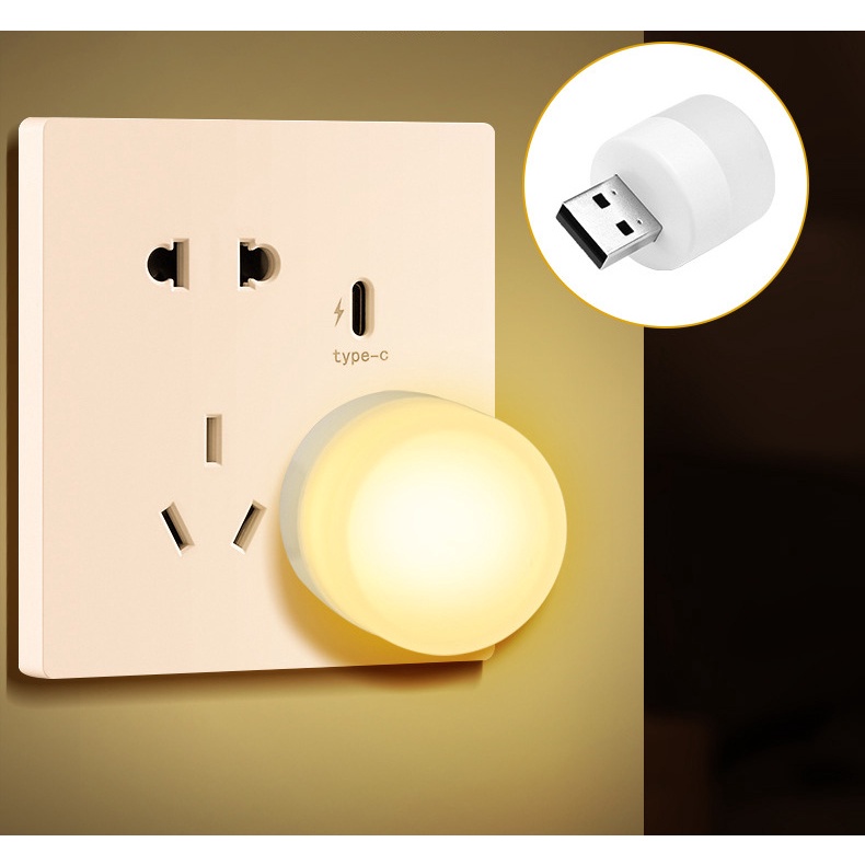 Đèn Ngủ Led Mini Sạc USB Tiện Dụng