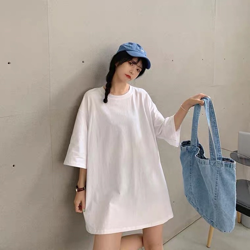 áo thun trơn tay lỡ nam.nữ form rộng unisex chất cotton dày đẹp (kèm ảnh thật)