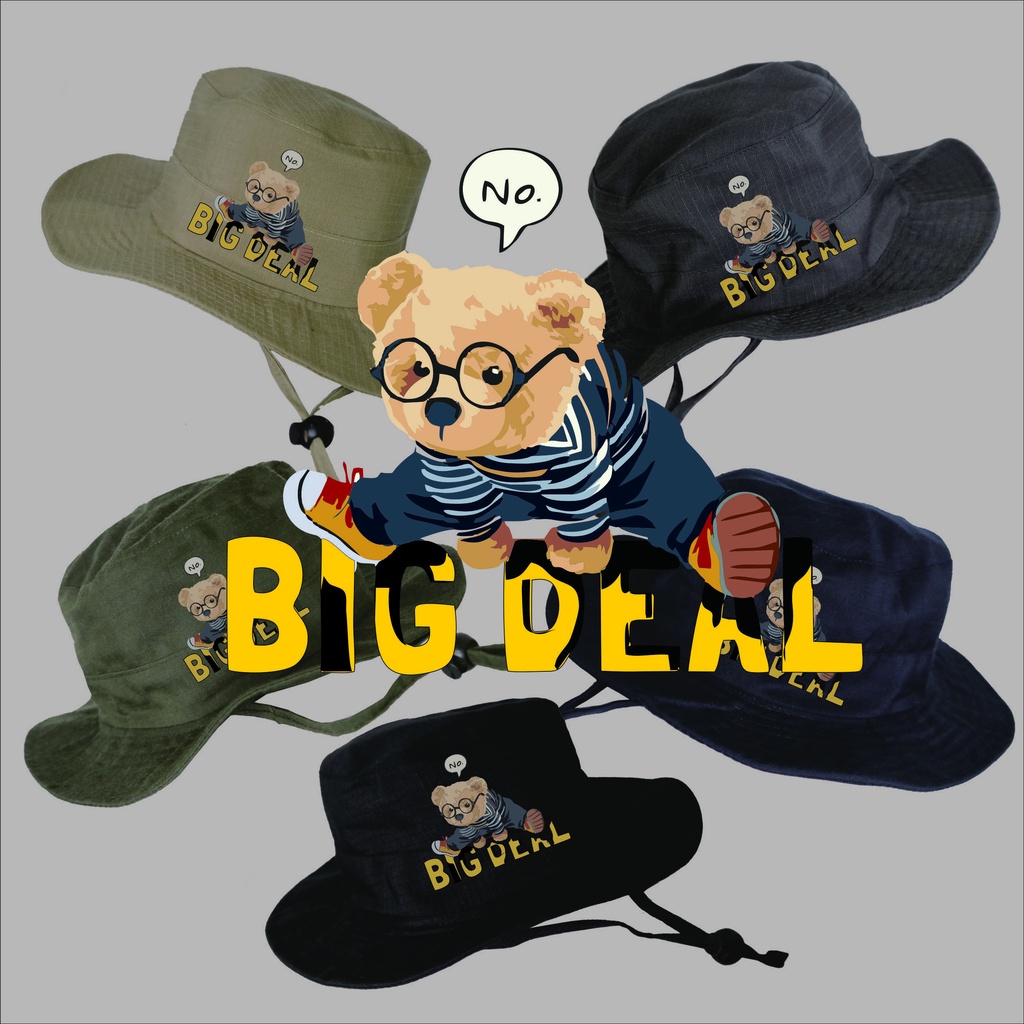 Big Deal Mũ Cao Bồi Boonie Nhân Vật Hoạt Hình Rừng Cây Và Gấu Cao Bồi Cao Cấp Cho Nam Và Nữ Đi Bộ Đường Dài Ngoài