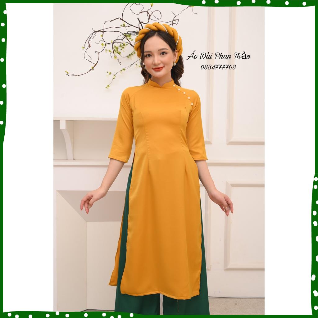 Áo dài cách tân tây thi cao cấp nhiều màu đủ các size