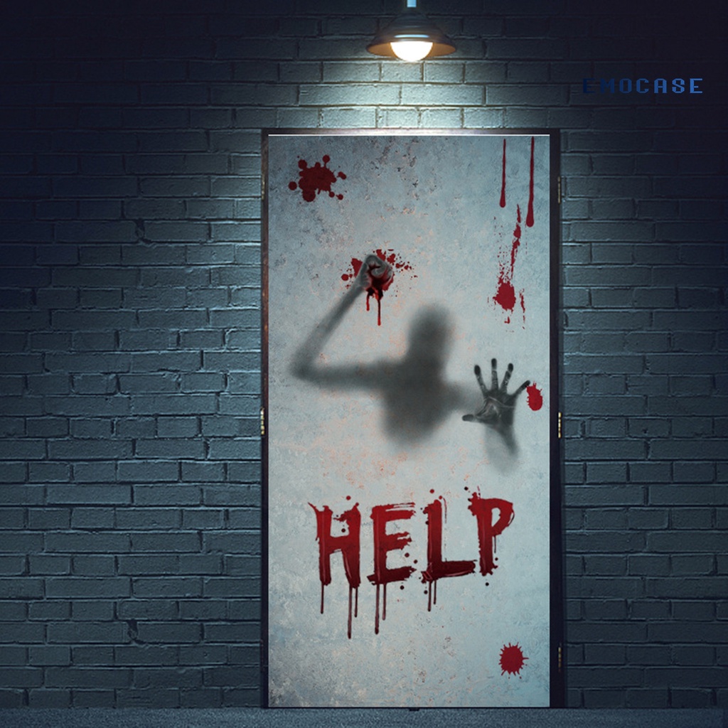Miếng Dán PVC Hình Bàn Tay Máu Kinh Dị Trang Trí Halloween
