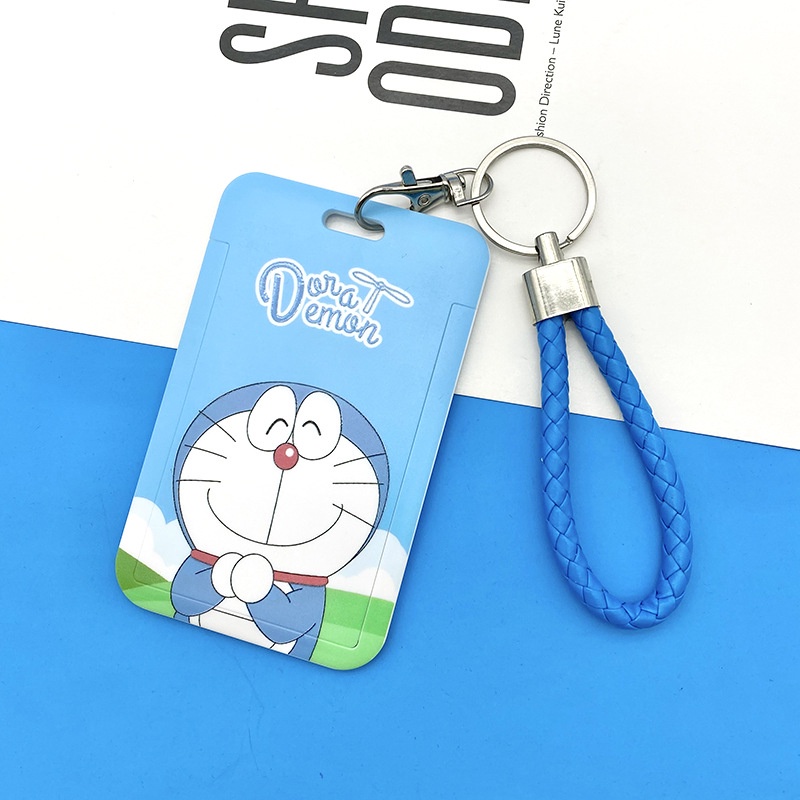 Dây Đeo Thẻ Bảng Tên Sinh Viên Học Sinh Nhân Viên Văn Phòng Thẻ Từ ID Card Móc Gắn Chìa Khóa Điện Thoại Mèo Doremon