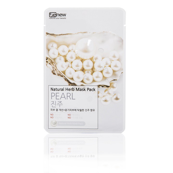 Mặt nạ dưỡng trắng da Ngọc trai Benew Pearl Natural Herb Mask Pask 22ml
