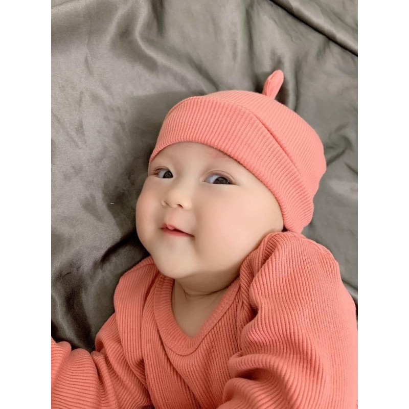 Bộ thu đông cho bé Sơ sinh Minky mom chất len tăm Đồ bộ Bé gái Bé trai_Bộ dài tay thu đông cho bé