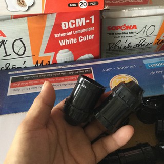 Đui đèn điện xoáy đen E27