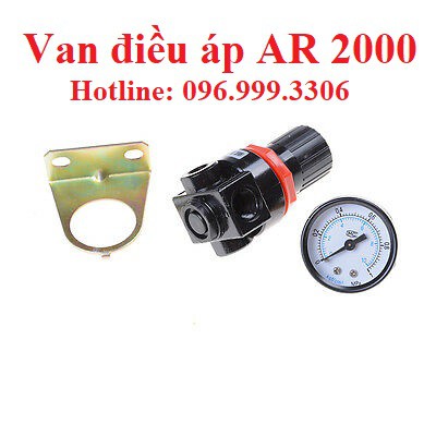 Bộ van điều chỉnh áp suất AR2000 ren 13mm có kèm đồng hồ giá sỉ