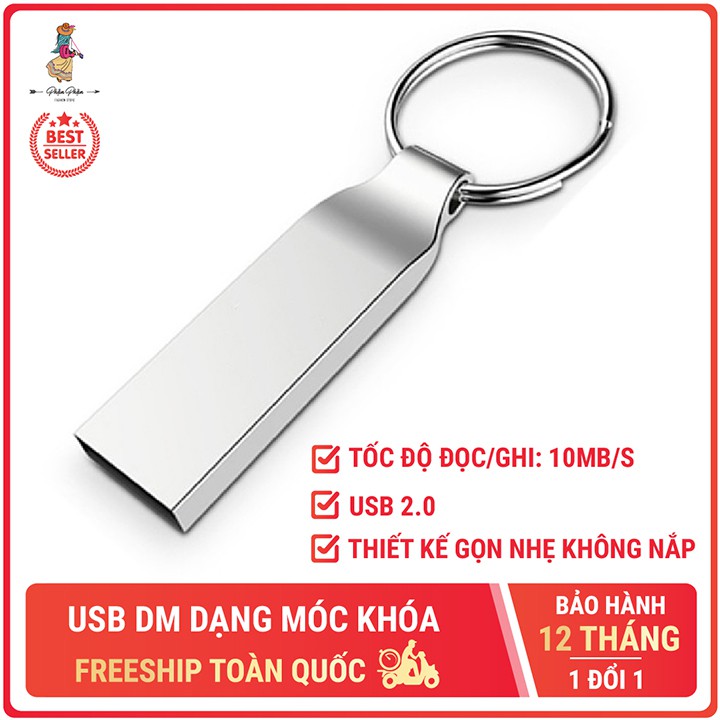 USB 2.0 flash drive ổ cứng di động chống nước bằng hợp kim nhôm có móc khóa Phặn Phặn