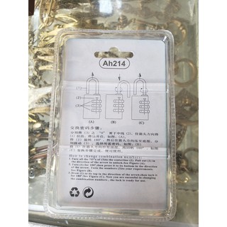 Ổ khóa số AH 214 đồng thau 20mm ( 4 số )