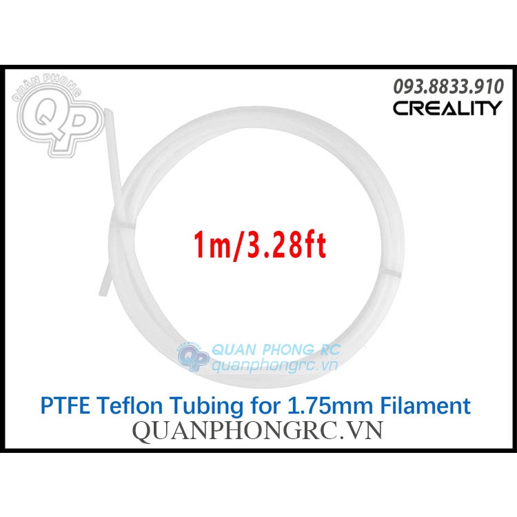 Ống Dẫn Nhựa In Cho  Máy  In  3D  Creality PTFE Bowden Teflon Tube For 3D FDM Printer (1 Mét)