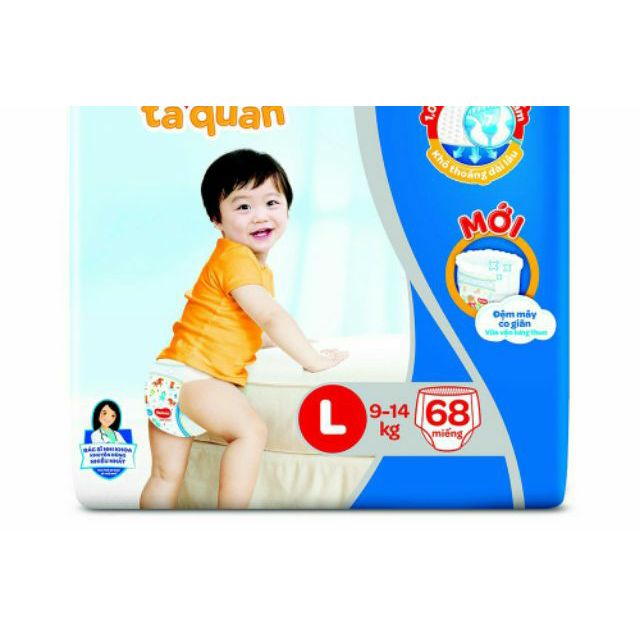 (Đệm mây)Tả quần Huggies Dry M74, L68/ XL62/XXL54 Size cực đại cho bé