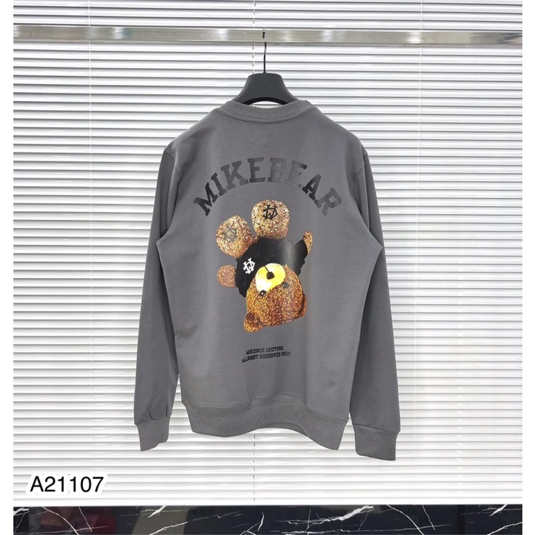 Áo Nỉ Mikebear Hoạ Tiết Sau Siêu Đẹp - Áo Nam Nữ MikeBear Chất Nỉ Dày Dặn