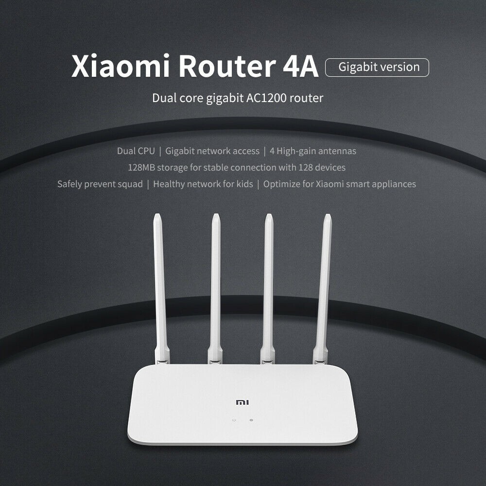 Bộ Định Tuyến Không Dây Xiaomi Mi 4a 2.4ghz + 5ghz Wifi High Gain 4 Ăng Ten Ipv6 100% Chính Hãng | BigBuy360 - bigbuy360.vn