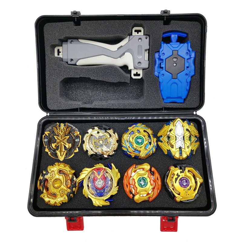 Set 8 Con Quay Đồ Chơi Beyblade Màu Vàng Kèm Hộp Đựng