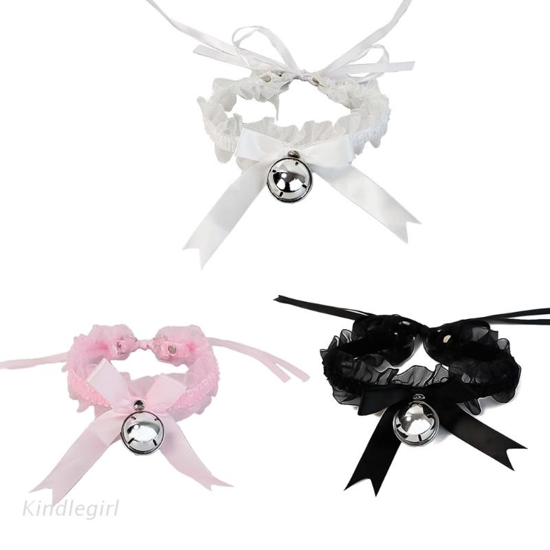 Vòng Cổ Choker Đính Chuông Và Dây Ruy Băng Dễ Thương Ngọt Ngào Quyến Rũ Cho Nữ