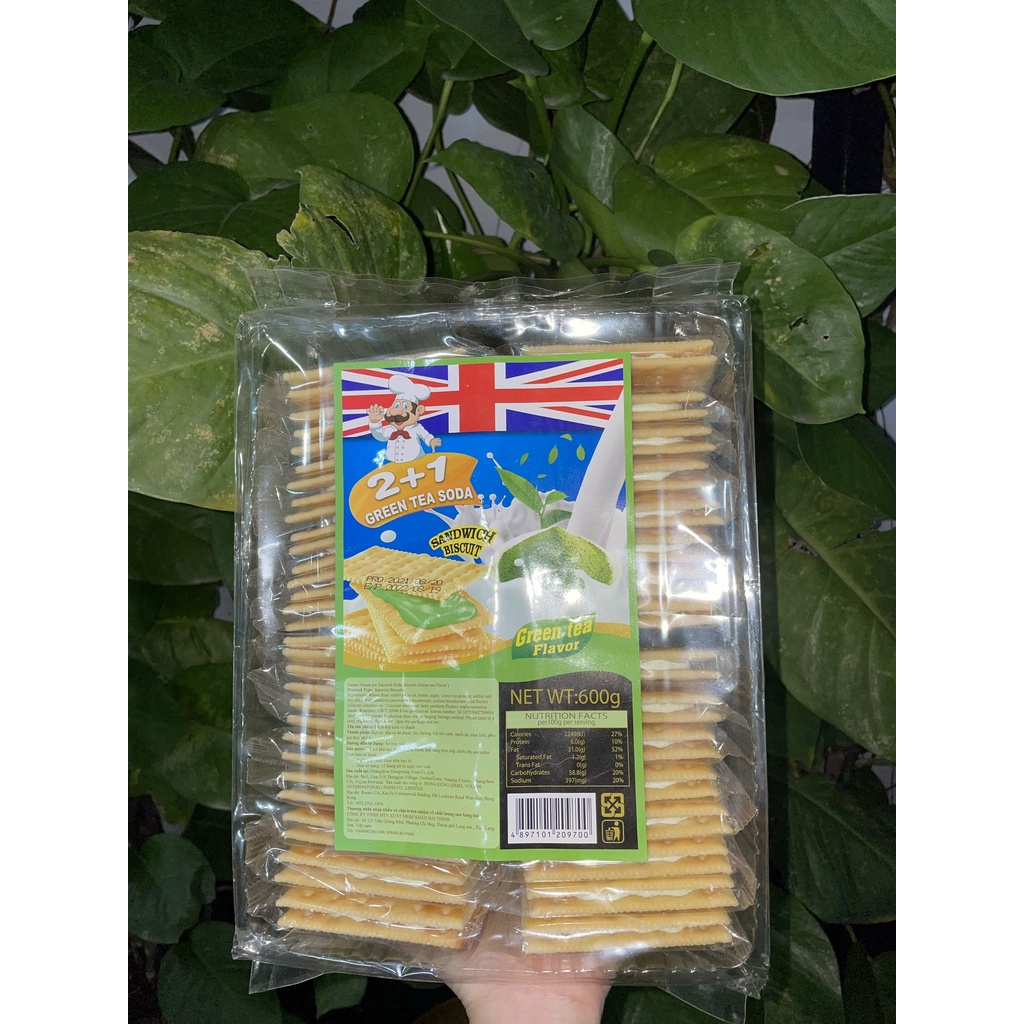 Bánh Quy Hong Kong Kẹp Kem Vị Dứa 2+1 Pineapple Soda (Gói 600g)
