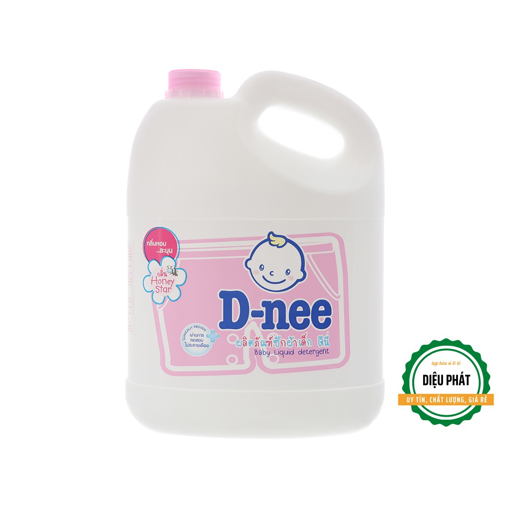 ⚡️ Nước Giặt Cho Bé D-nee Honey Star Hồng Dịu Nhẹ Can 3 Lít