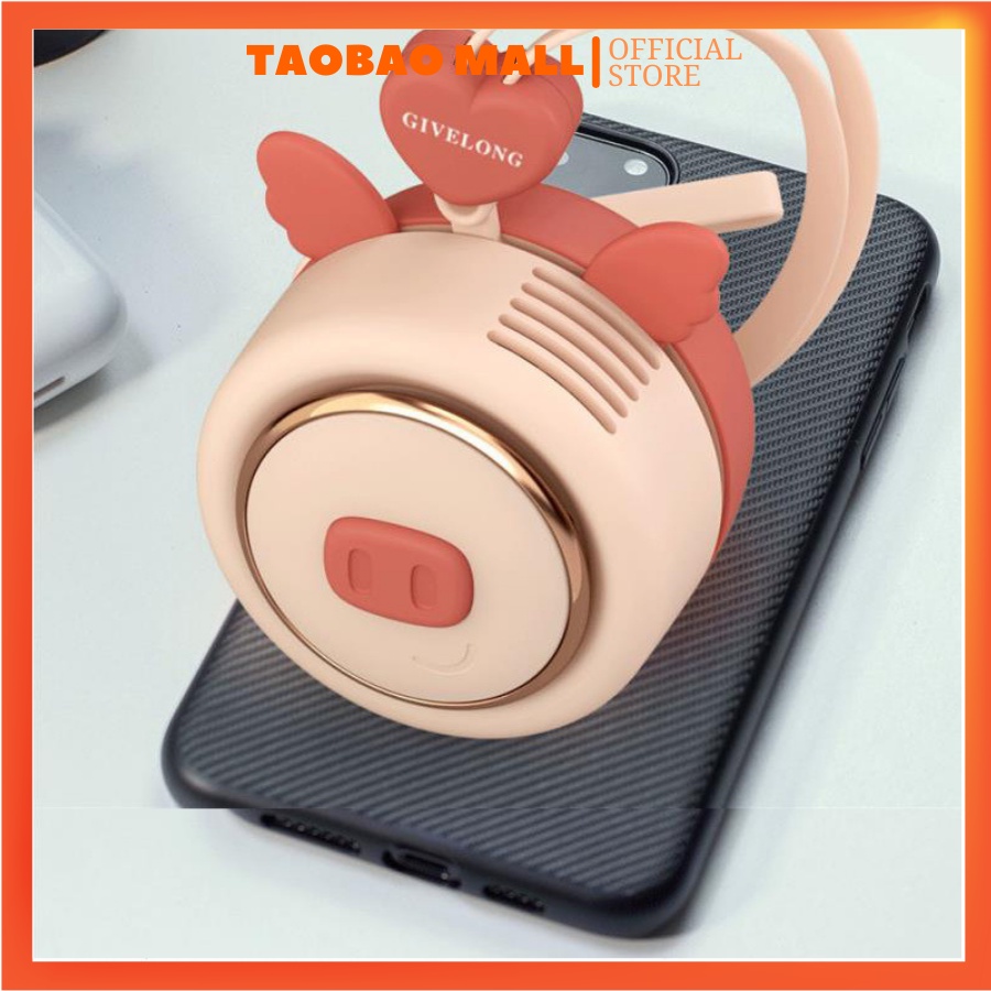 Quạt mini đeo cổ, quạt mini không cánh tích điện sạc pin USB tiện lợi khi đi dã ngoại siêu hot nhiều màu sắc