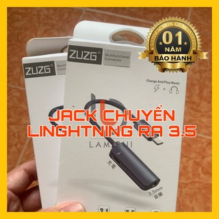 Jack chuyển đuôi lightning ra đuôi 3.5 + cổng sạc.