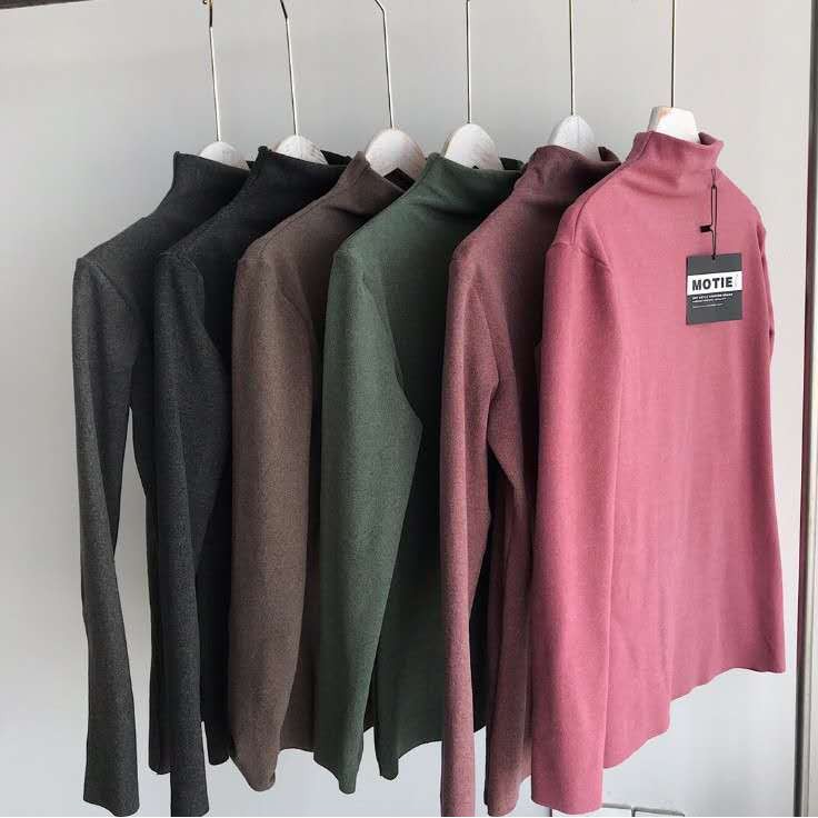 Áo Giữ Nhiệt Nữ , Áo Giữ Nhiệt Cổ 3 Phân Xuất Nhật Motie ( Túi Zip - Áo Giữ Nhiệt