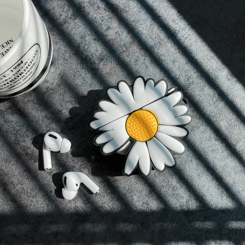 Vỏ Bảo Vệ Hộp Đựng Tai Nghe Airpods 1 / 2 Apple 3 Hình Hoa Cúc Dễ Thương