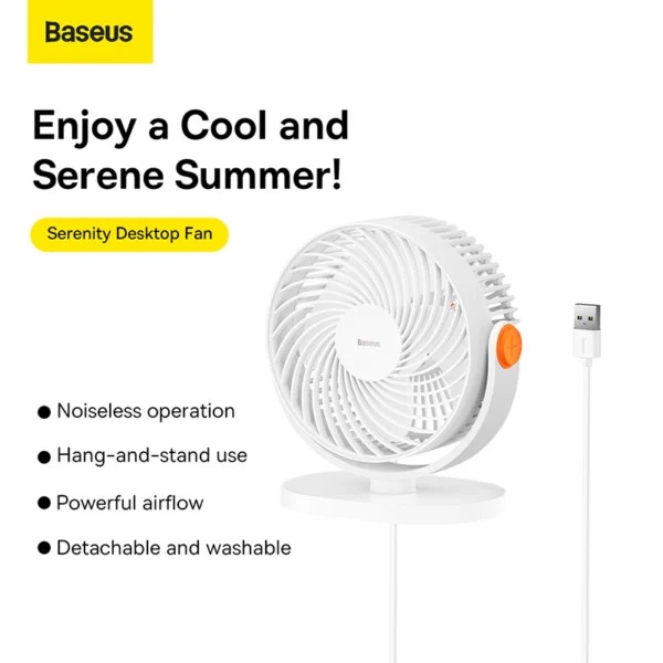 Quạt để bàn 3 chế độ quạt chính hãng Baseus Serenity Desktop Fan