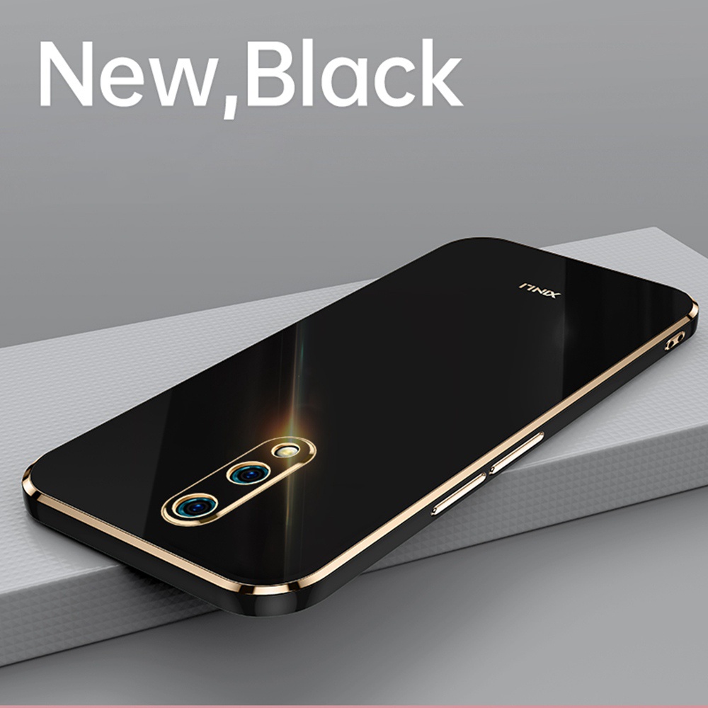 Ốp Điện Thoại TPU Dẻo Mạ Vàng 6D Nhiều Màu Sang Trọng Cho Realme X