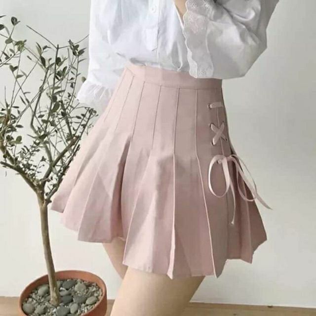 Chân váy TENNIS ULZZANG phối dây xỏ bên | BigBuy360 - bigbuy360.vn