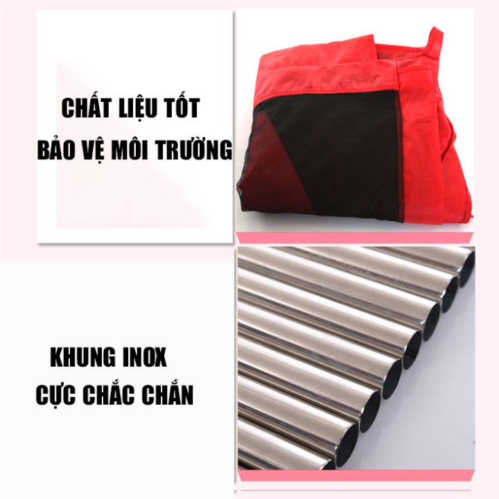 Lều bóng- Cũi bóng- Nhà bóng khung thép không rỉ( Tặng kèm bóng) thích hợp cho bé từ 6 tháng tuổi