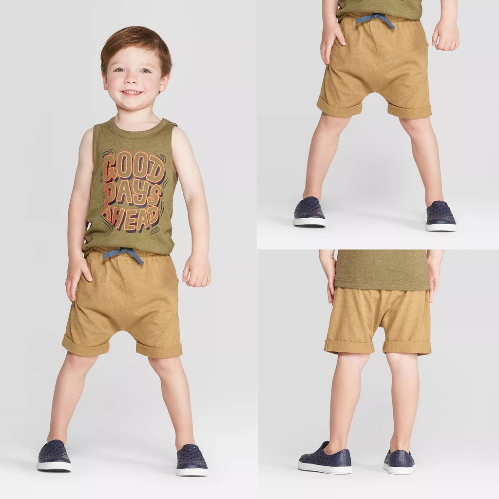 Quần short bé trai thun cotton (set 2 quần) size 1-5 tuổi (8-19kg) xuất dư xịn QUẦN ĐÙI BÉ TRAI VNXK