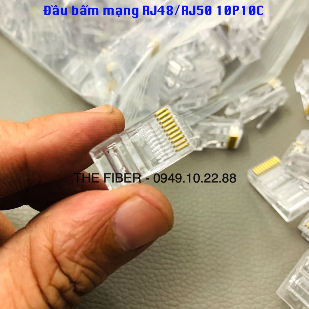 ĐẦU BẤM MẠNG RJ48 / RJ50 10P10C 10PIN