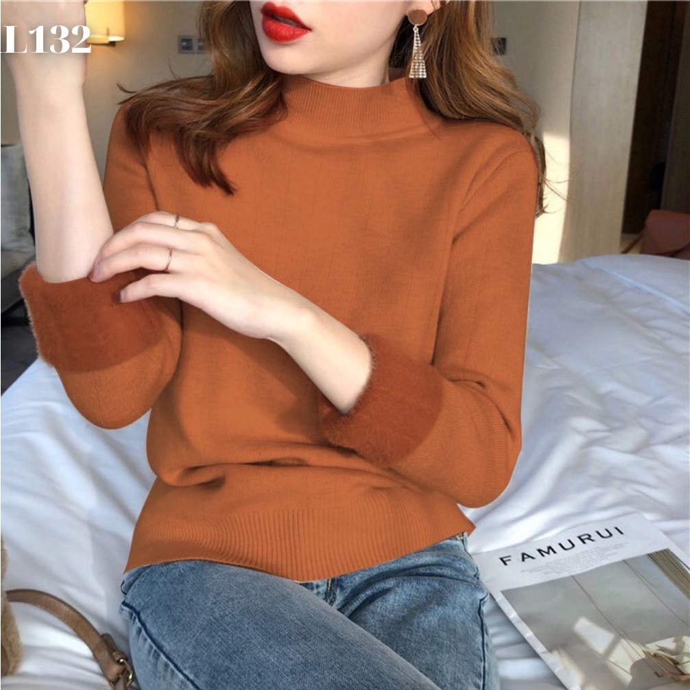L132 - Áo len nữ cổ lọ LÓT LÔNG SIÊU ẤM xinh hàng Quảng Châu (Kèm ảnh thật) | BigBuy360 - bigbuy360.vn