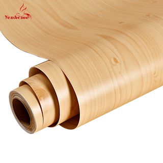 Miếng dán Yenhome bằng nhựa PVC họa tiết vân gỗ dùng trang trí cỡ 61cm*10M