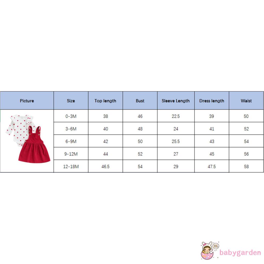 Bộ áo liền quần cổ tròn tay dài phối bèo in họa tiết trái tim kèm đầm yếm thời trang dành cho bé gái