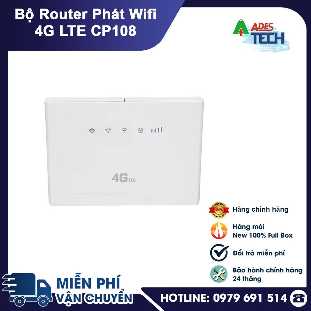 BỘ PHÁT WIFI 4G ZTE CP108, 4G TỐC ĐỘ 300MBPS, 32 THIẾT BỊ CÙNG KẾT NỐI