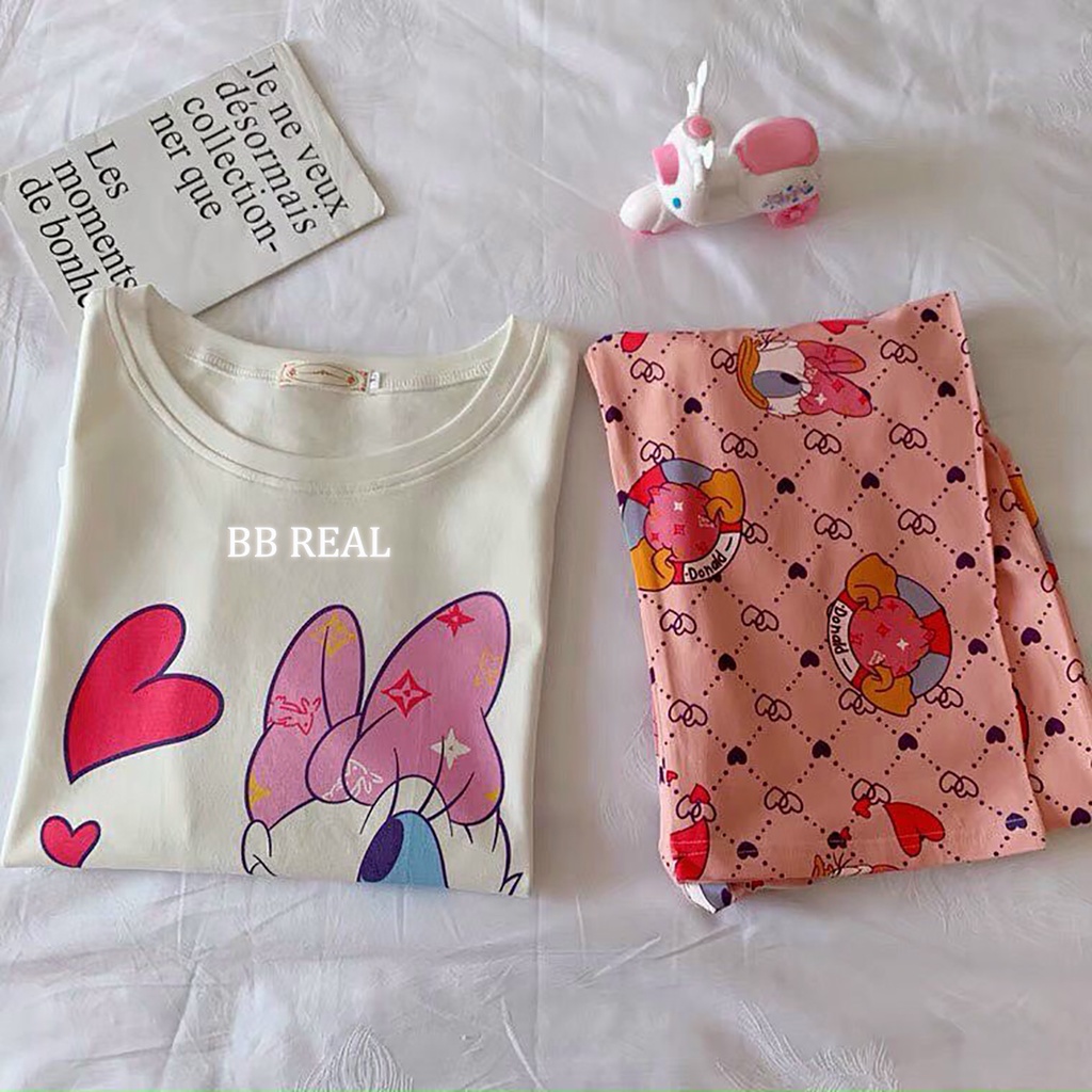 Đồ Bộ Mặc ở Nhà Bộ Đồ Ngủ Nữ Quần Dài Pijama Thun Lạnh Đẹp [CODE 21-24] Freesize Từ 45-60Kg - BB REAL