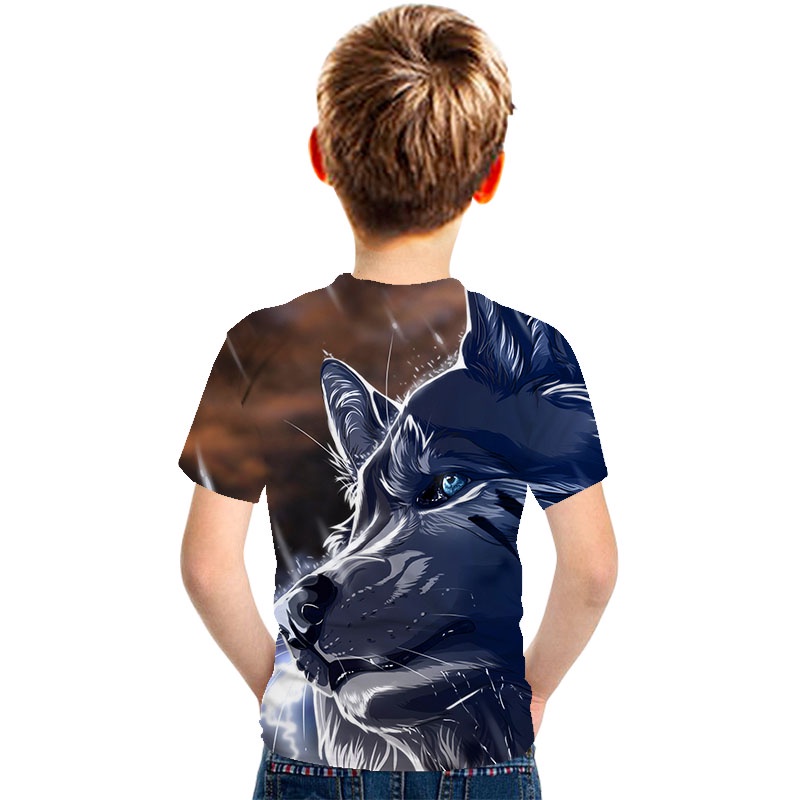 Áo Thun In Hình Động Vật Dễ Thương Cho Bé Trai