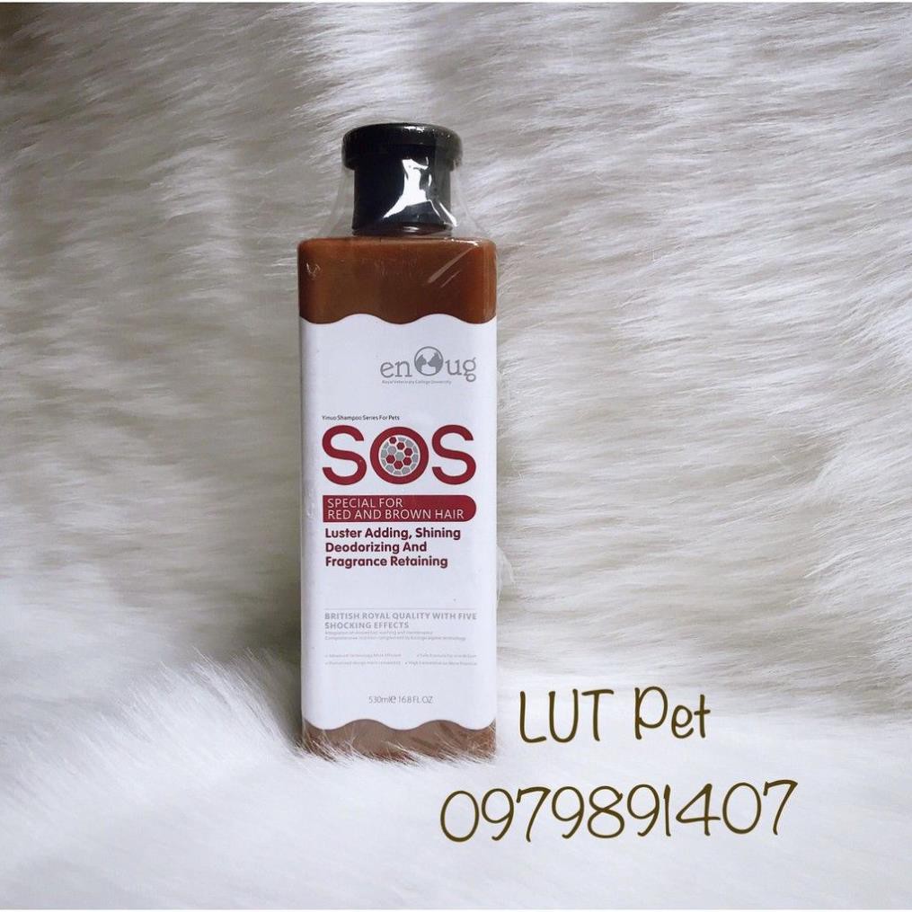 Tv123 Sữa tắm SOS chó mèo - dầu tắm sos khử mùi hôi dưỡng lông mượt tránh rụng lông trị viêm da -bin123